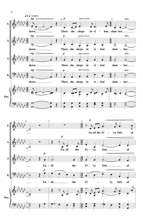 My Love Waits Beyond the Dawn - pro sbor SATB