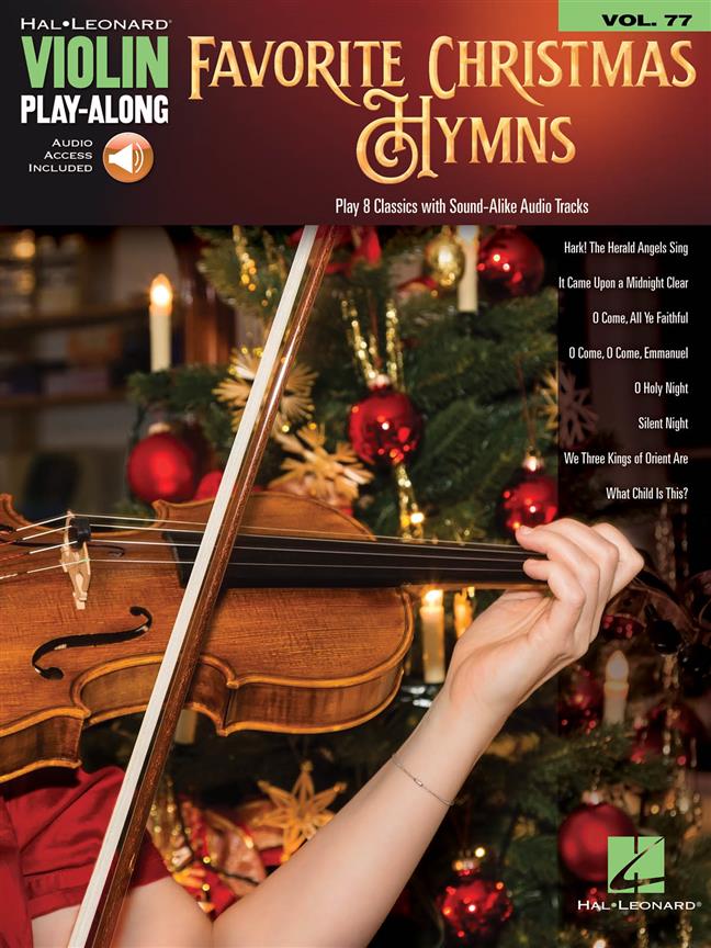 Favorite Christmas Hymns - Violin Play-Along Volume 77 - noty na housle