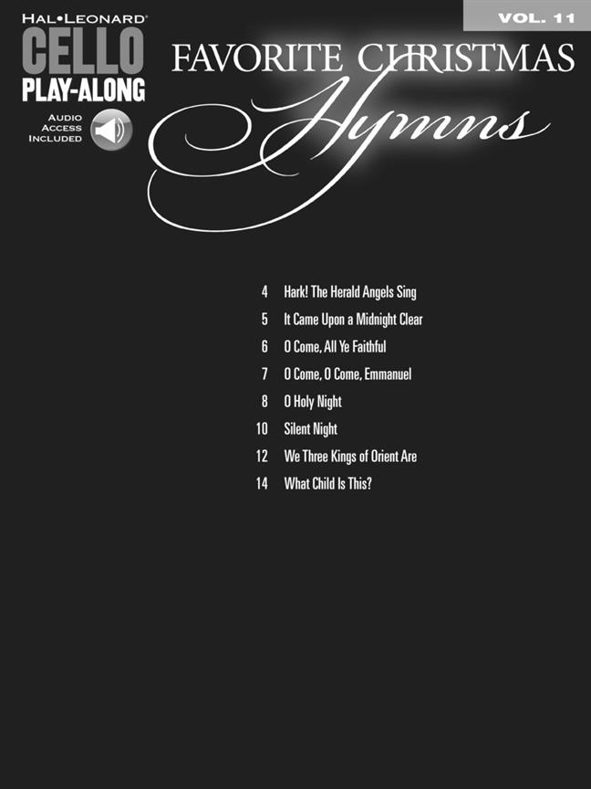 Favorite Christmas Hymns - Cello Play-Along Volume 11 - noty pro violoncello