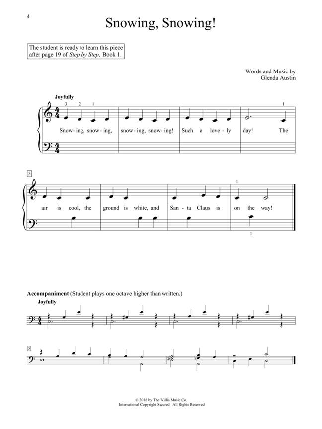 Step by Step Christmas Songbook - Book 1 - Early Elementary Level - učebnice na klavír