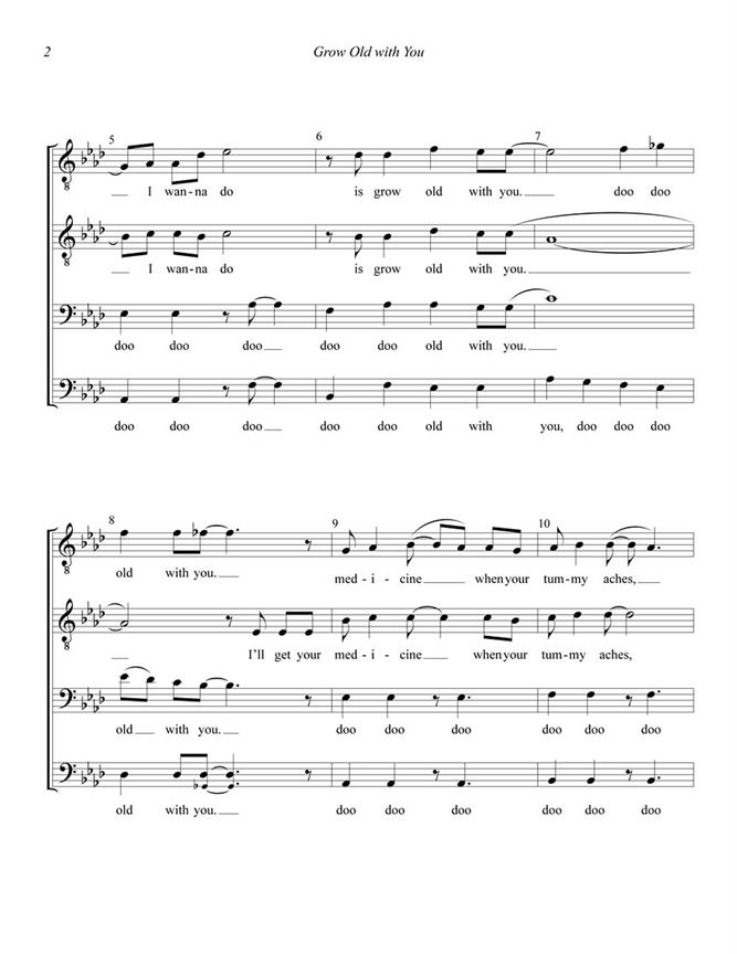 Grow Old With You - from the movie The Wedding Singer - pro sbor TTBB a Cappella