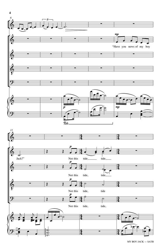My Boy Jack - noty pro sbor SATB
