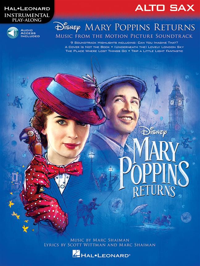 Mary Poppins Returns for Alto Sax - Instrumental Play-Along® Series - filmové melodie pro altový saxofon