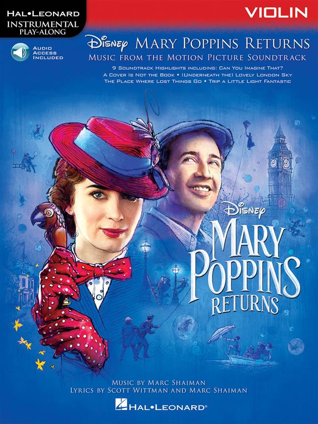 Mary Poppins Returns for Violin - Instrumental Play-Along® Series noty pro sólové housle