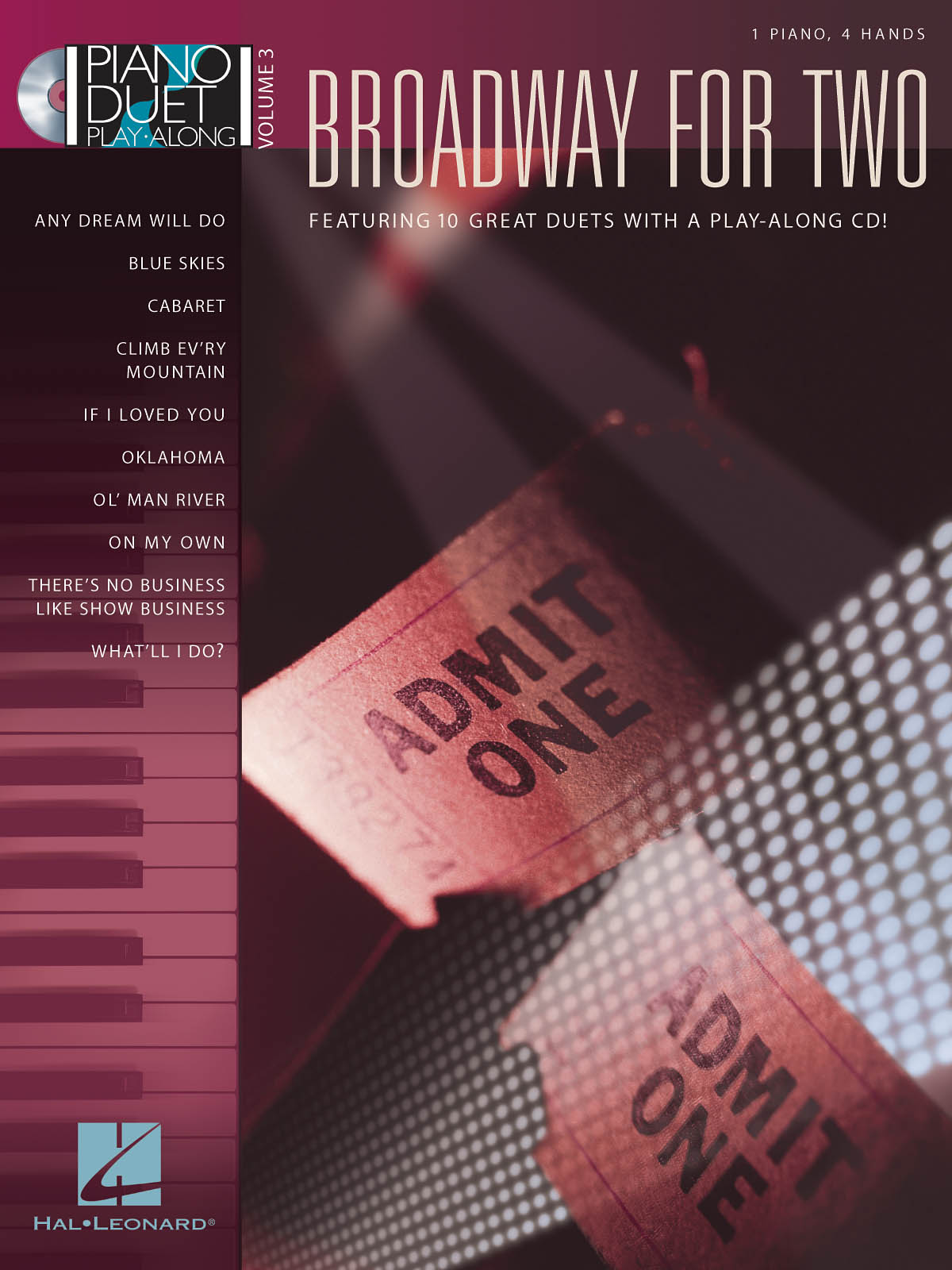 Broadway For Two  - Piano Duet Play-Along Volume 3 písně pro dva klavíry