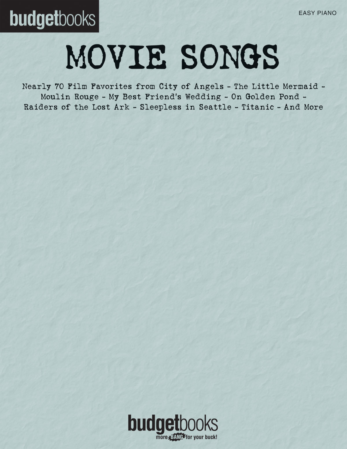 Movie Songs - Easy Piano Budget Books noty pro začátečníky