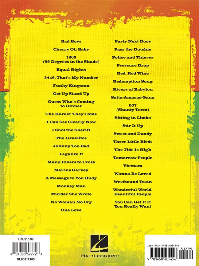 The Reggae Songbook - písně pro klavír, zpěv a kytaru
