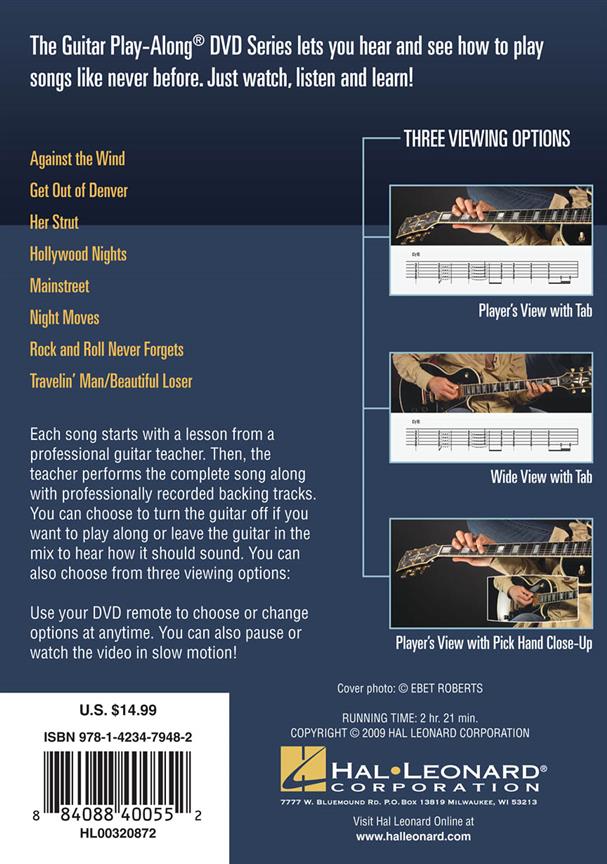 Bob Seger - Guitar Play-Along DVD Volume 18