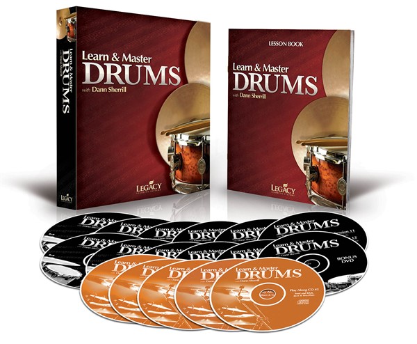 Sherrill Dann Learn & Master Drums Book/12dvds/5cds