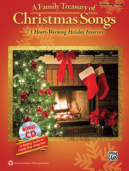 A Family Treasury of Christmas Songs - 73 Heart-Warming Holiday Favorites - písně pro klavír, zpěv s akordy pro kytaru