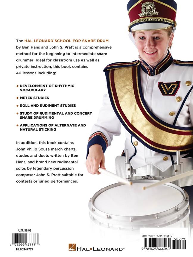 Hal Leonard School for Snare Drum noty pro bicí nástroje