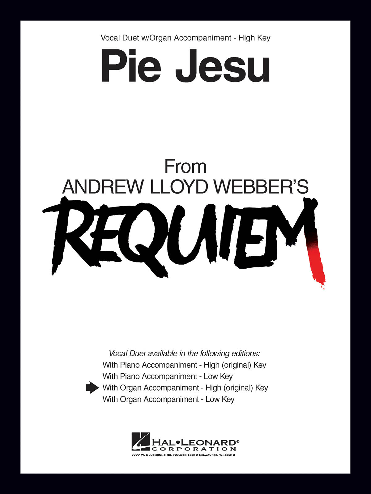 Pie Jesu (from Requiem) - High Key (Original) - pro dva hlasy a doprovod