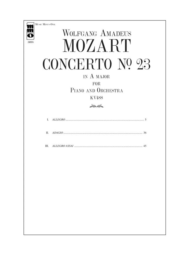 Concerto No. 23 in A Major, KV488 - 2-CD Set - klasické skladby pro klavír