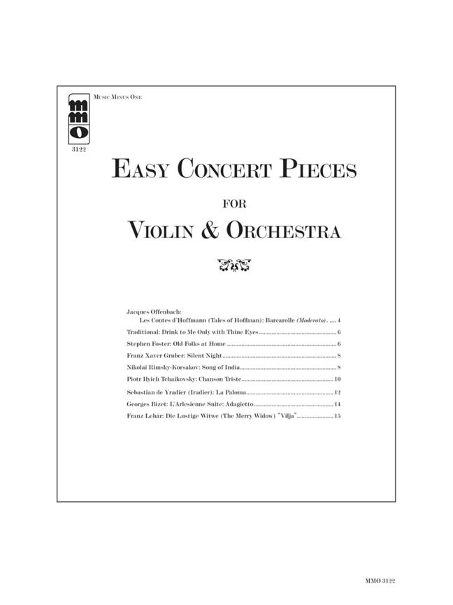 Easy Concert Pieces for Violin & Orchestra - noty pro housle a orchestr