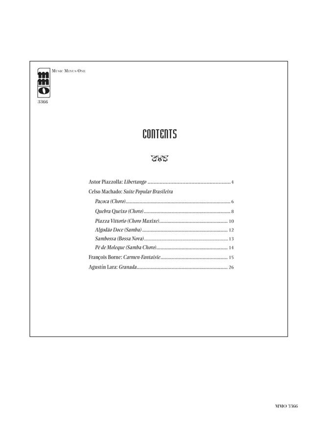 Bossa, Samba and Tango Duets - for Flute and Guitar plus Percussion - duet pro příčnou flétnu