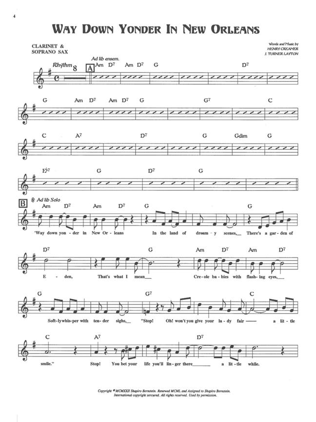 From Dixie to Swing - Music Minus One Clarinet or Soprano Sax - noty pro klarinet