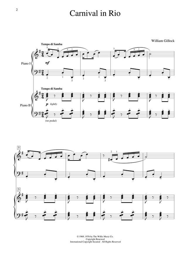 Carnival in Rio (2P, 4H) - Early Intermediate Level - pro klavír