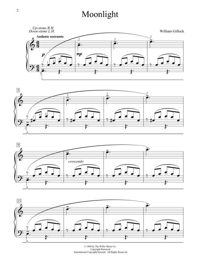 Moonlight - Mid-Elementary Level - pro klavír