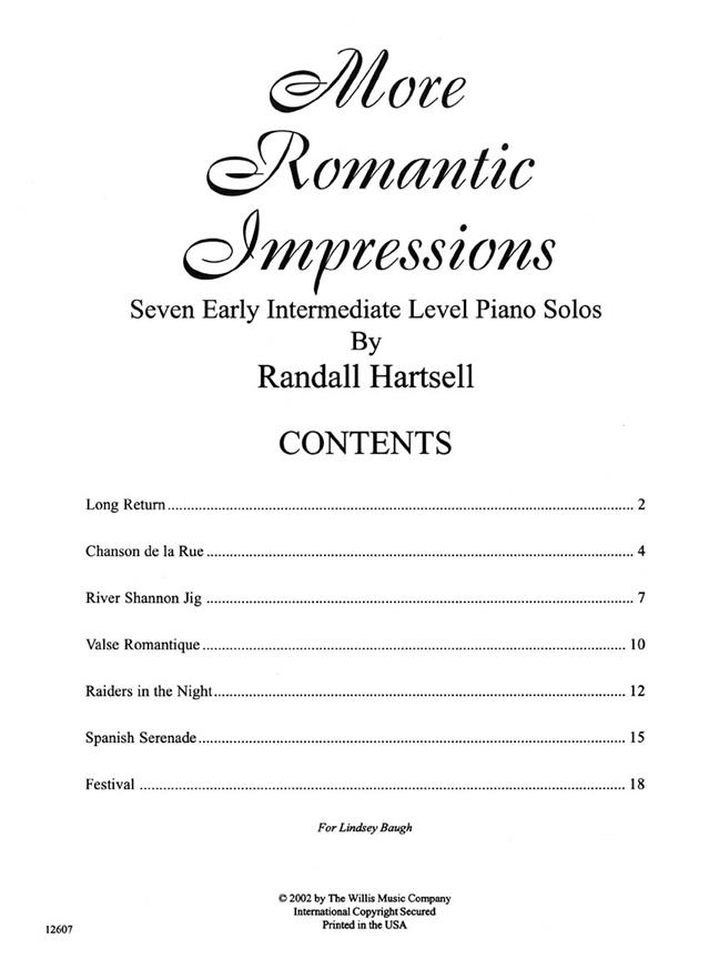 More Romantic Impressions - Pianovations Composer Series/Early Intermediate Level