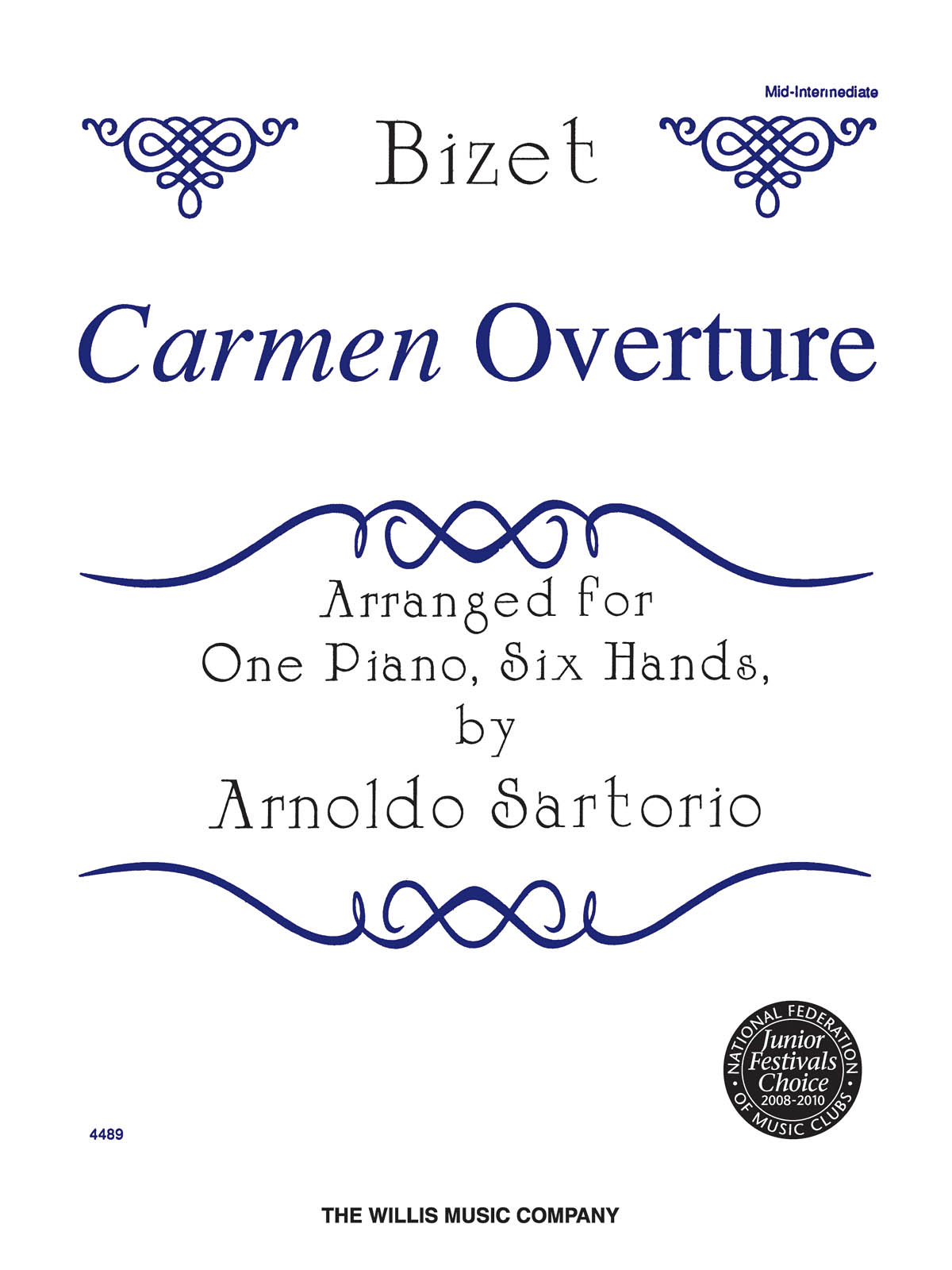 Carmen Overture - National Federation of Music Clubs 2014-2016 Selection 1 Piano, 6 Hands/Mid-Intermediate Level - noty na klavír