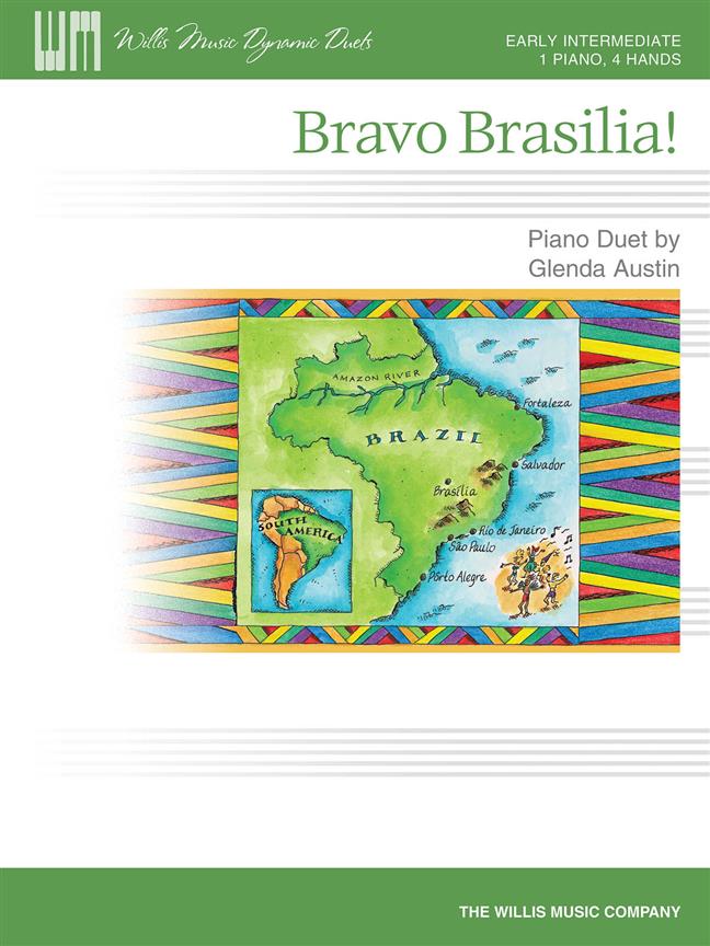 Bravo Brasilia! - 1 Piano, 4 Hands/Early Intermediate Level - noty na klavír