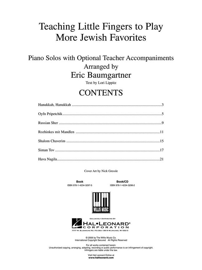 Teaching Little Fingers to Play More Jewish Favori - Israeli, Klezmer & Holiday Music učebnice pro klavír