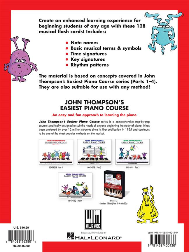 Flash Cards - John Thompson's Easiest Piano Course - noty na klavír