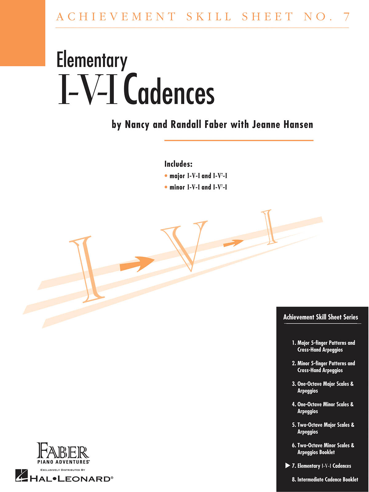 Achievement Skill Sheet No. 7: I-V-I Cadences - noty na klavír