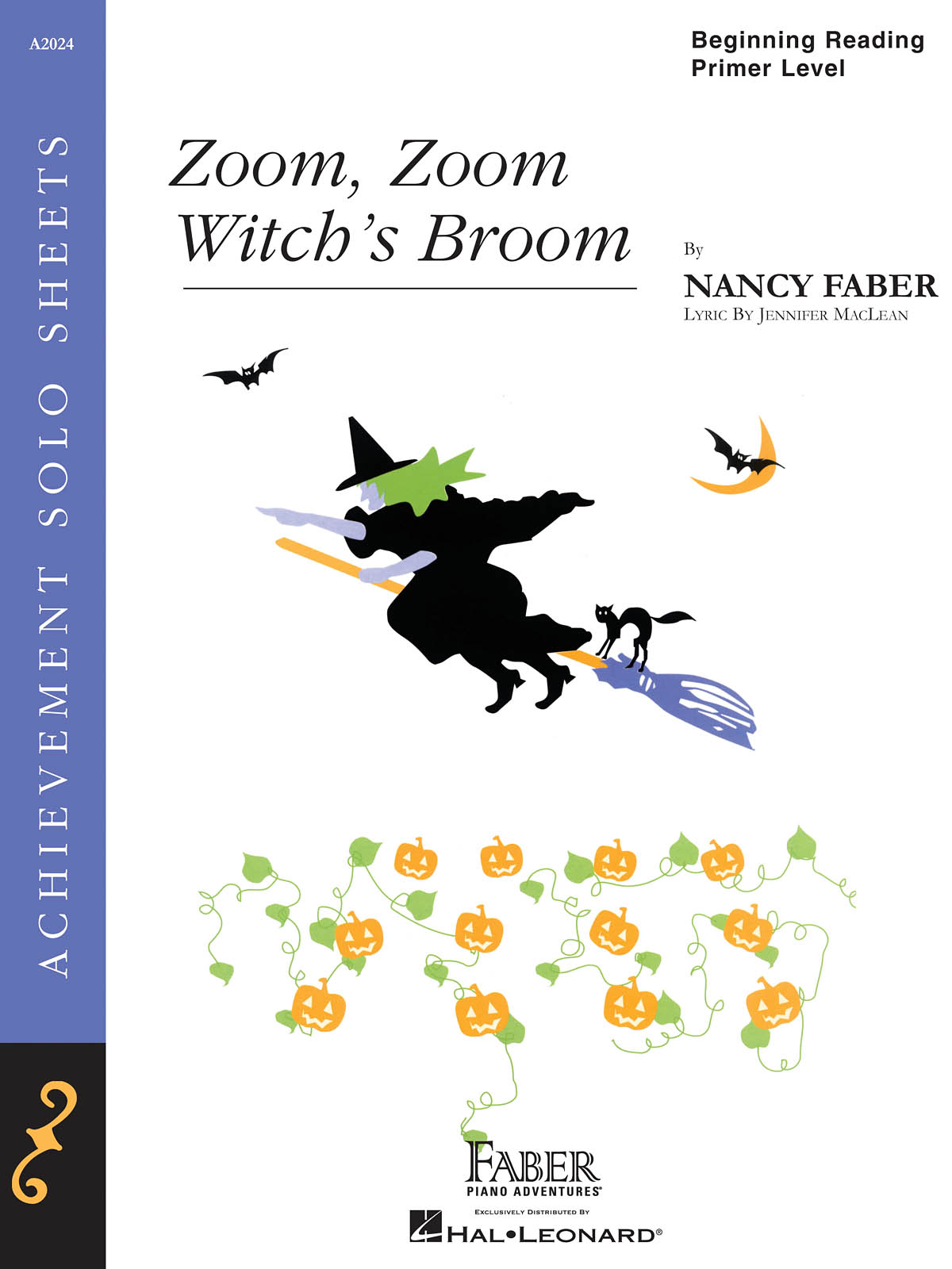 Zoom, Zoom, Witch's Broom - Beginning Reading-Primer Level Piano Solo - noty na klavír