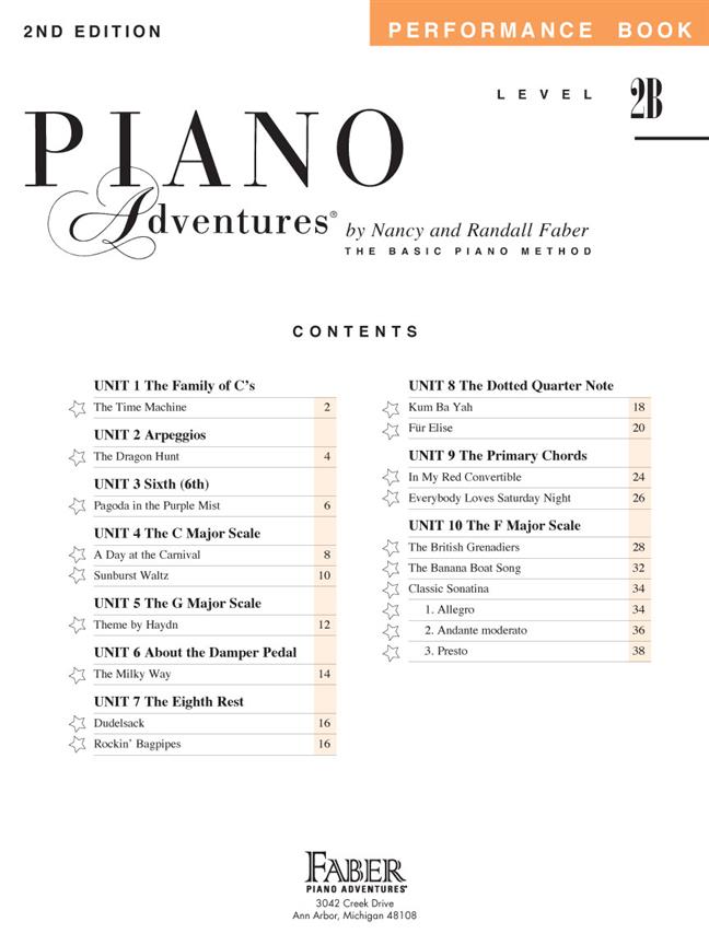 Piano Adventures Level 2B - Performance Book - 2nd Edition