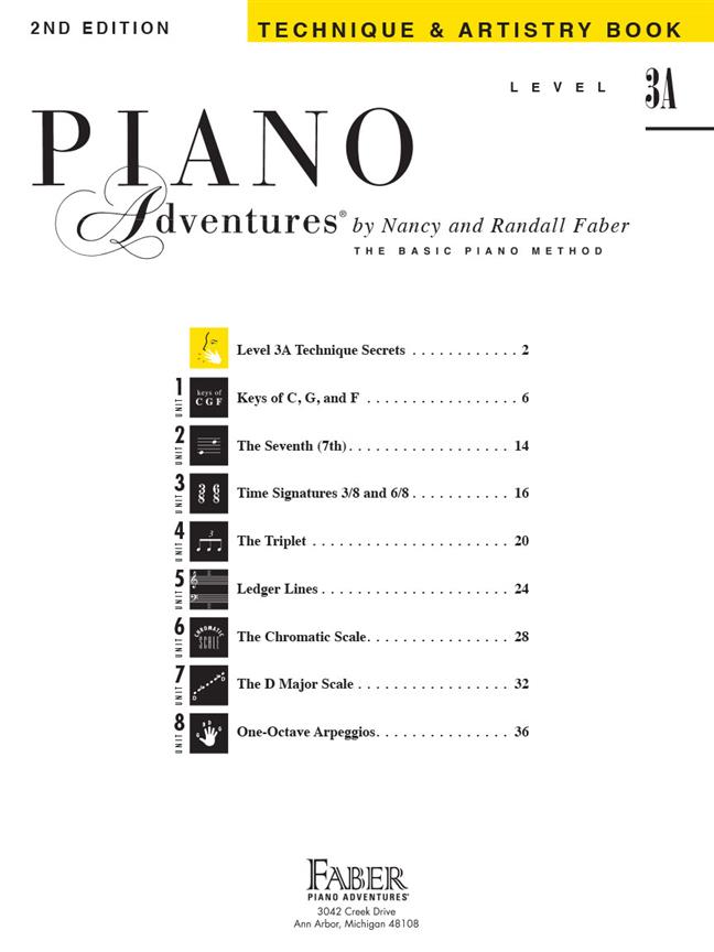 Piano Adventured Technique & Artistry Book - Level 3A, 2nd Edition - škola hry na klavír