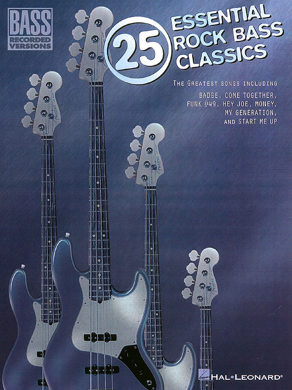 25 Essential Rock Bass Classics  - Písničky na baskytaru