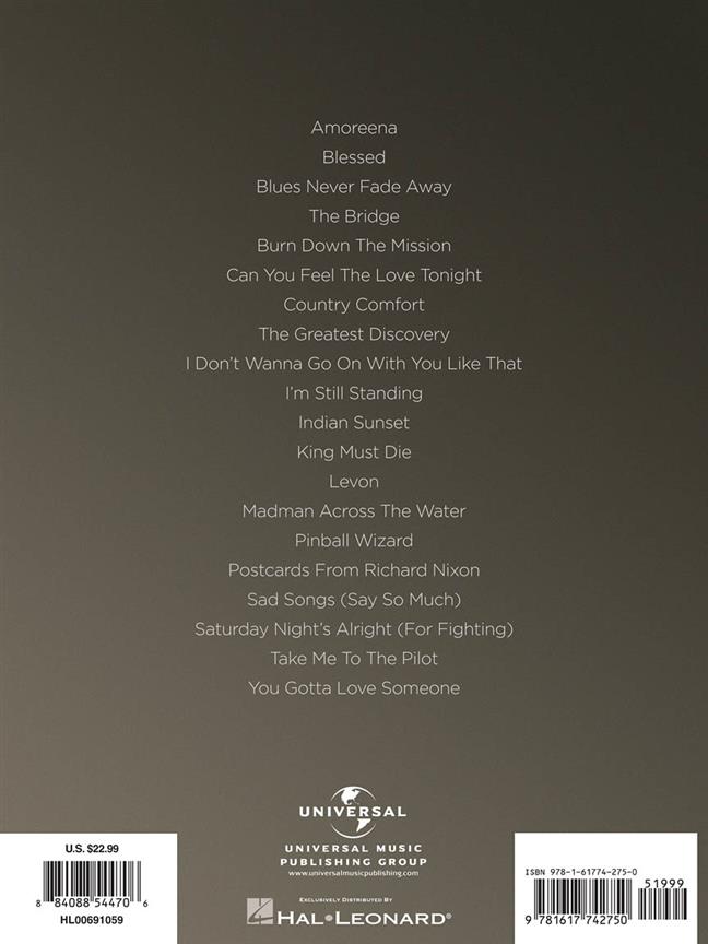 Elton John: Favourites - Note-for-Note Keyboard Transcriptions - noty pro zpěv, klavír s akordy pro kytaru