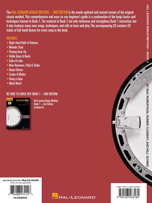 Hal Leonard Banjo Method - Book 2, 2nd Edition - For 5-String Banjo - noty pro banjo