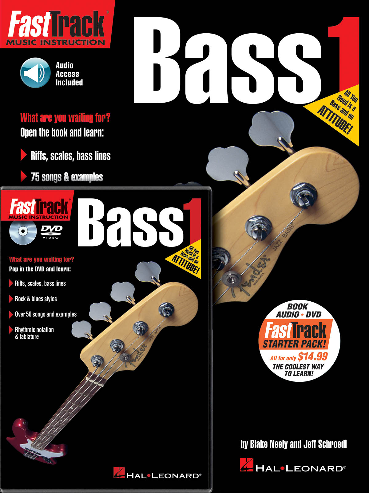 FastTrack - Bass Guitar 1 Starter Pack - noty pro basovou kytaru