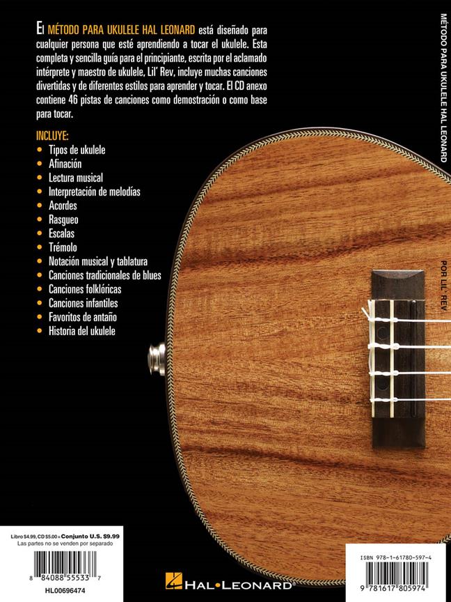 Hal Leonard Ukulele Method: Book 1  - Spanish Edition - pro ukulele