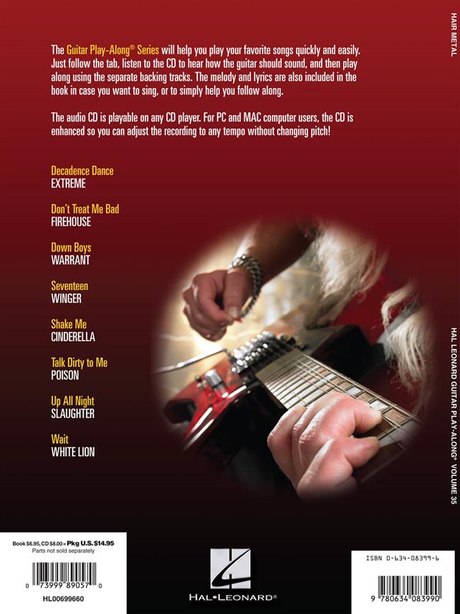 Hair Metal - Guitar Play-Along Volume 35