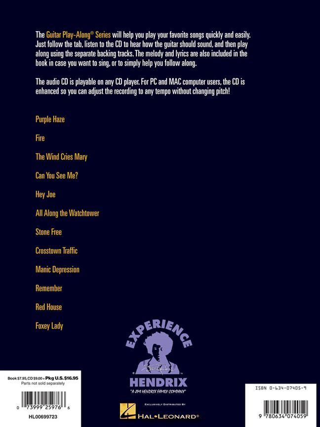 Jimi Hendrix Experience: Smash Hits - Guitar Play-Along Volume 47