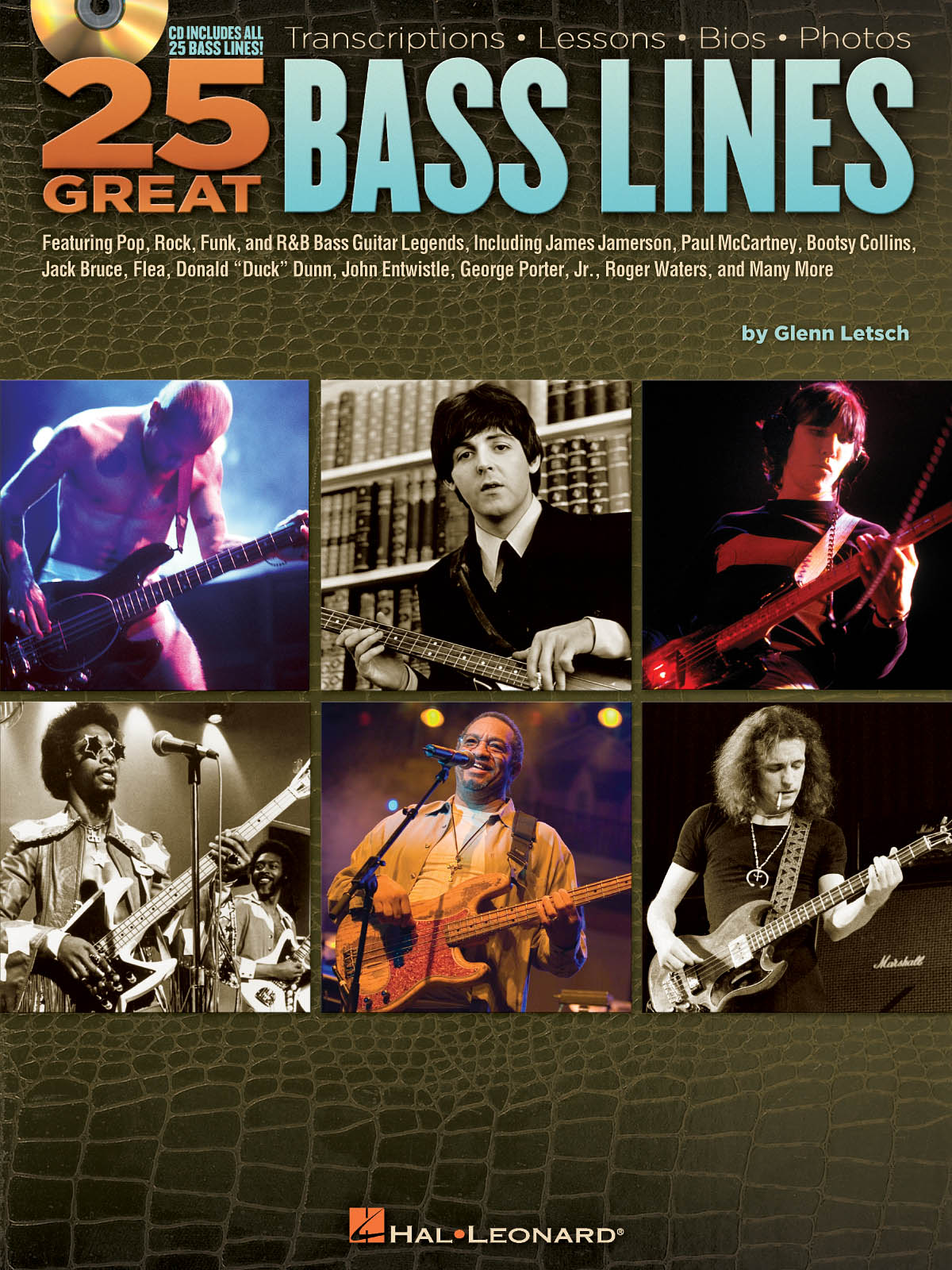 25 Great Bass Lines - Transcriptions · Lessons · Bios · Photos - písně na kytaru s TAB