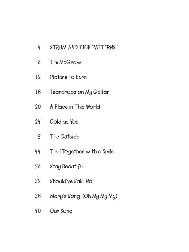 Taylor Swift Easy Guitar kytara noty