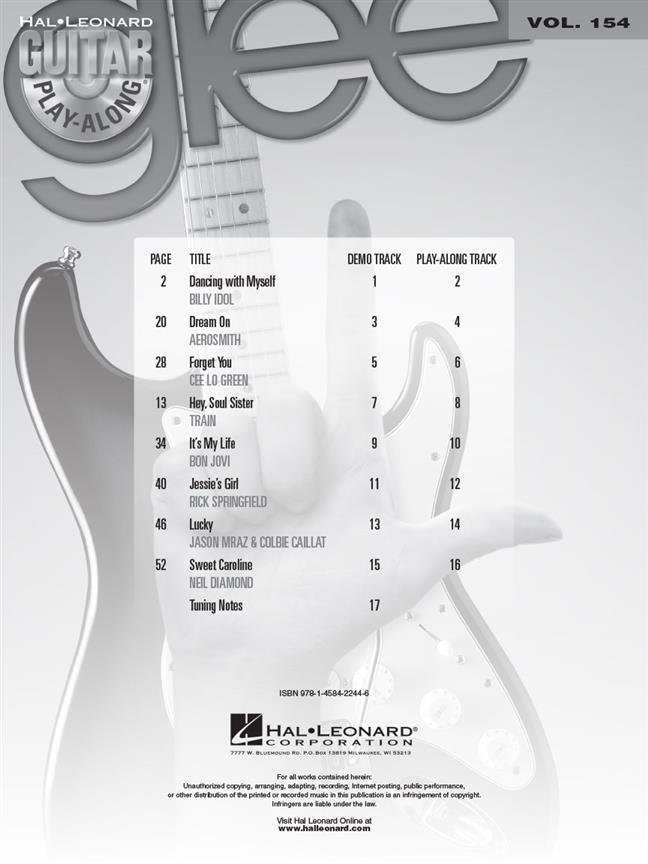 Glee  - Guitar Play Along Volume 154 - noty na kytaru
