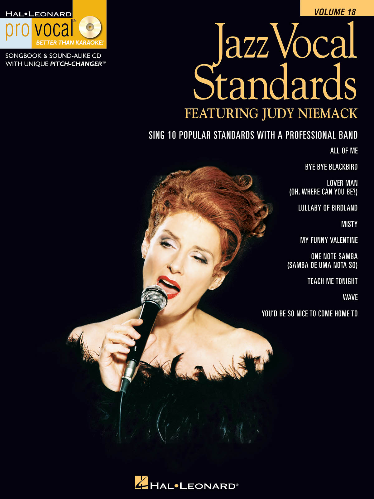 Jazz Vocal Standards - Pro Vocal Women's Edition Volume 18 - písně s akordy pro kytaru, zpěv a klavír