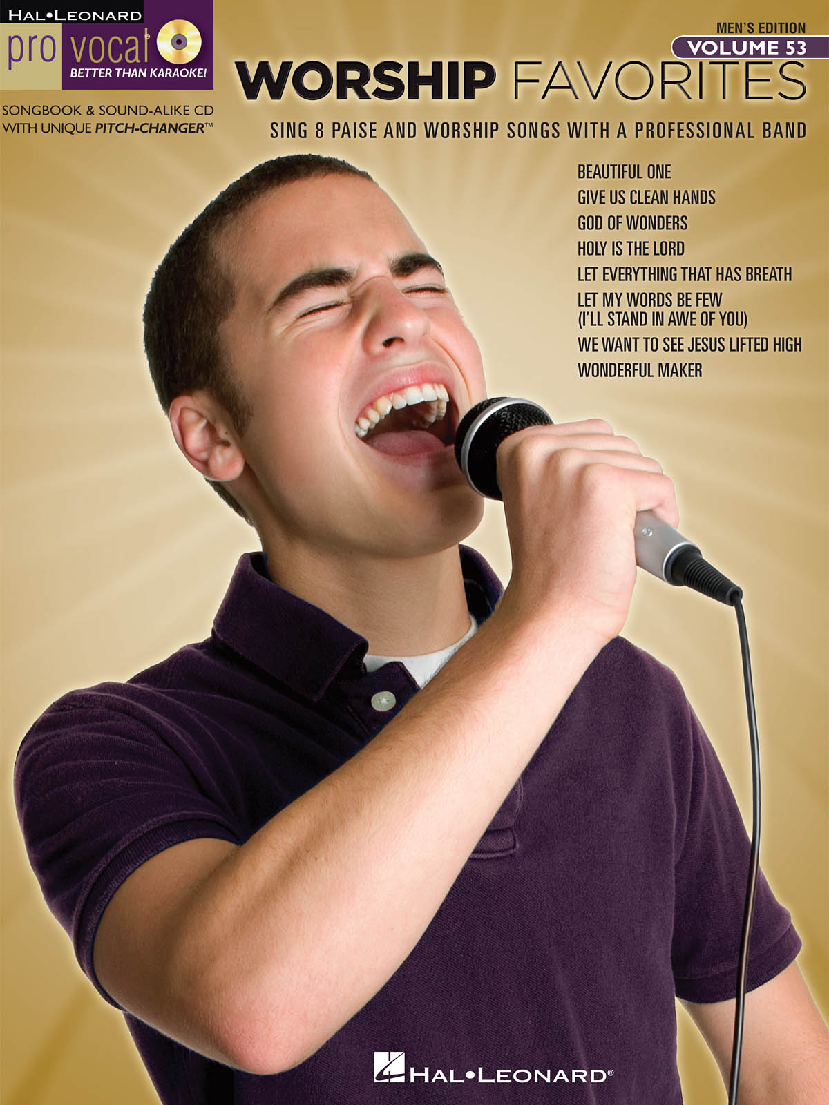 Worship Favorites - Pro Vocal Men's Edition Volume 53 - písně pro zpěv, klavír s akordy pro kytaru