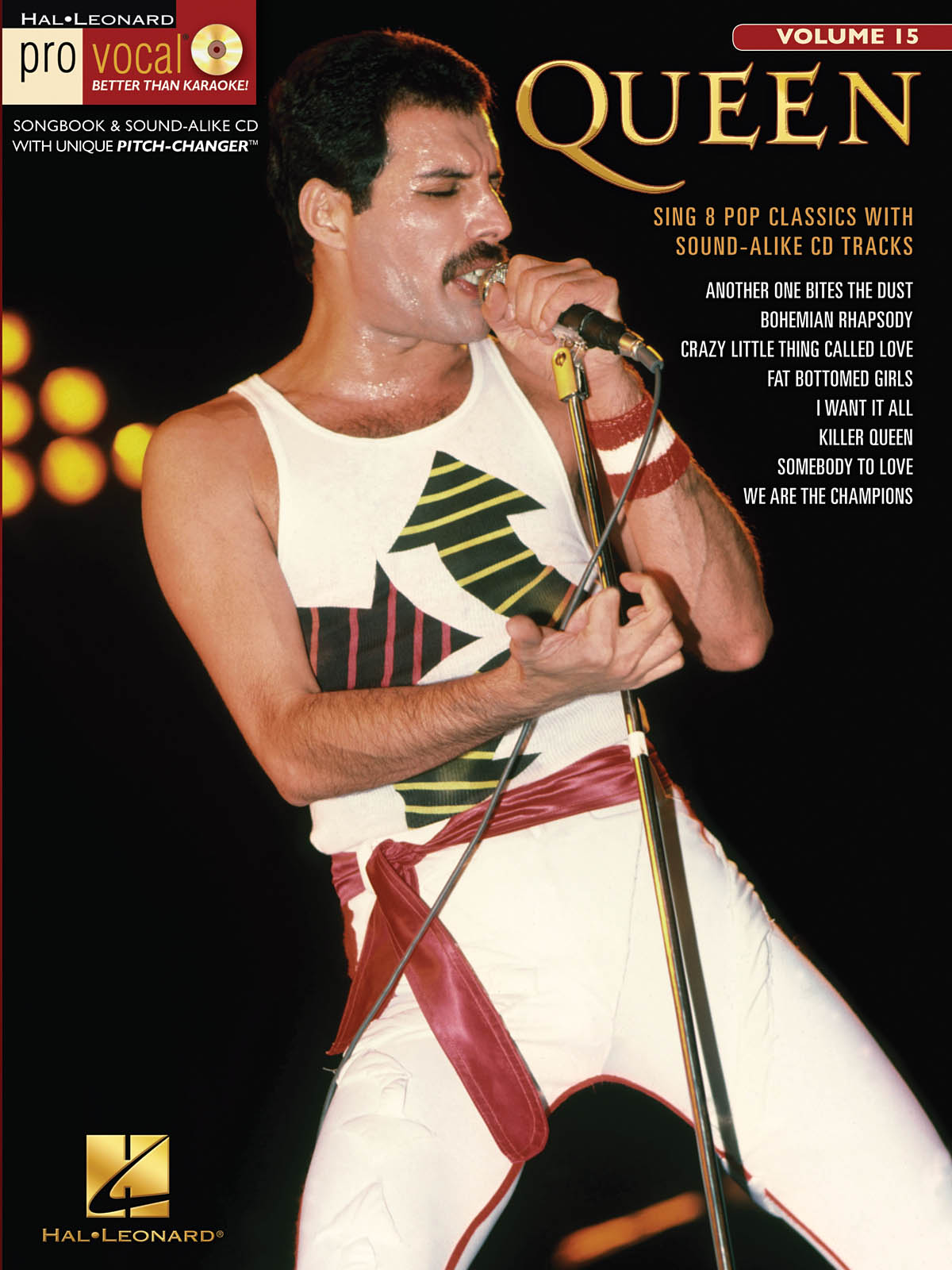 Queen - Pro Vocal Men's Edition Volume 15 - písně pro zpěv, klavír s akordy pro kytaru