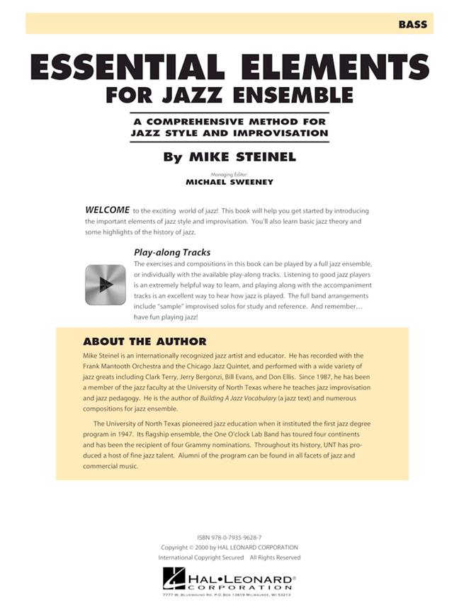 Essential Elements for Jazz Ensemble (Bass) - noty na basovou kytaru