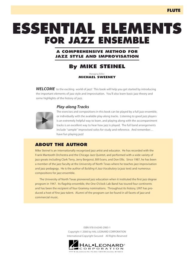 Essential Elements for Jazz Ensemble (Flute) - noty na flétnu