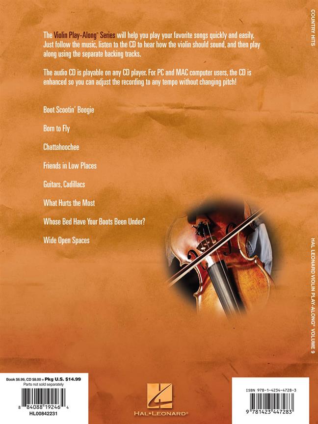 Country Hits - Violin Play-Along Volume 9 - noty na housle