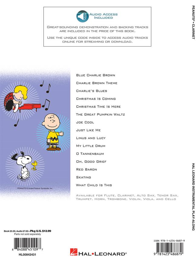 Peanuts - Clarinet - Instrumental Play-Along - noty na klarinet