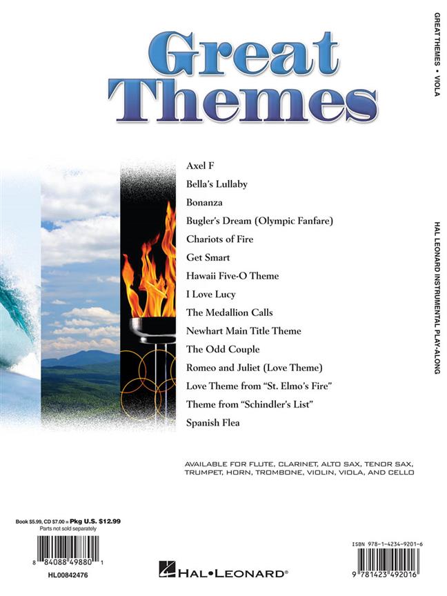 Great Themes - Viola - Instrumental Play-Along - noty pro violu