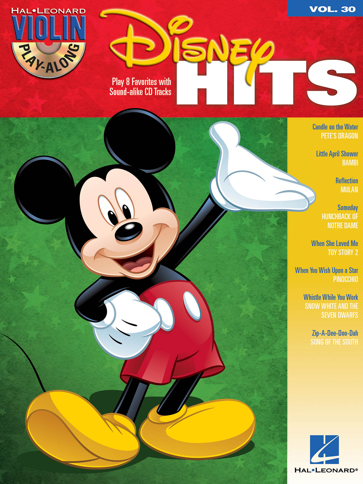 Disney Hits - Violin Play-Along Volume 30 - noty pro housle